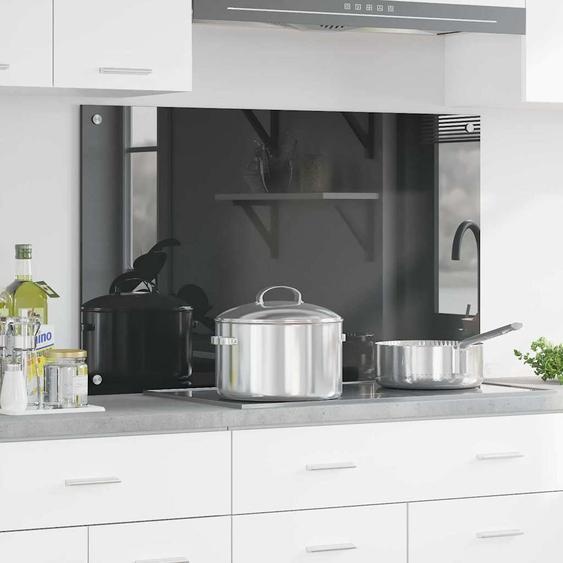 Protection de cuisine Gris foncé 100 x 60 x 0,6 cm verre trempé