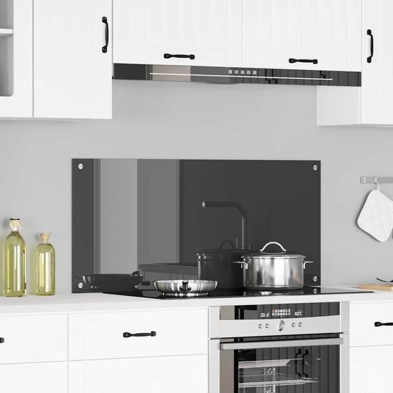 Protection de cuisine Gris foncé 110 x 50 x 0,6 cm verre trempé