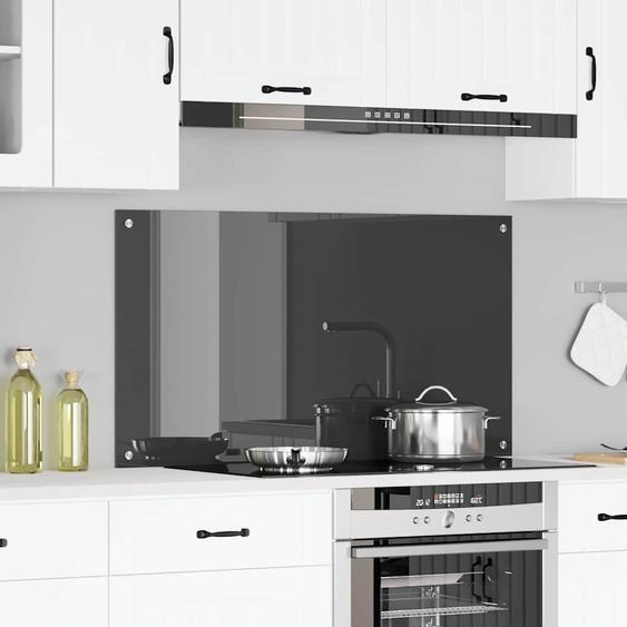 Protection de cuisine Gris foncé 110 x 60 x 0,6 cm verre trempé