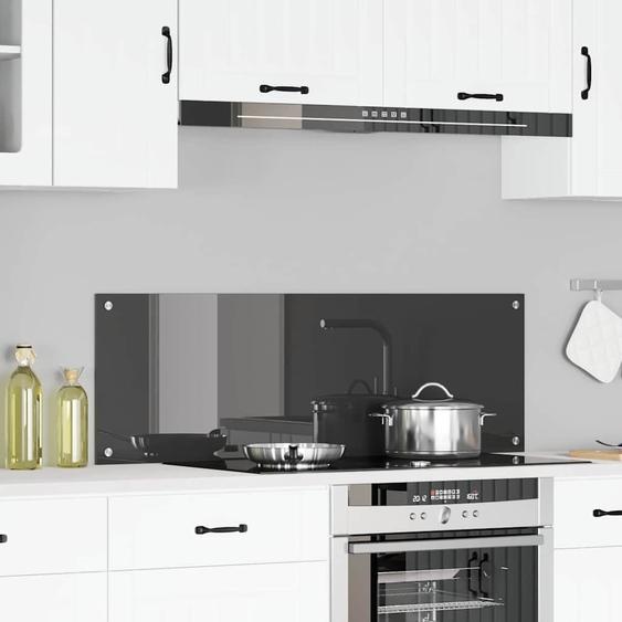 Protection de cuisine Gris foncé 120 x 40 x 0,6 cm verre trempé