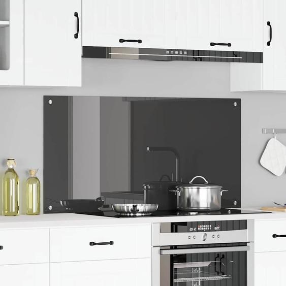 Protection de cuisine Gris foncé 120 x 60 x 0,6 cm verre trempé