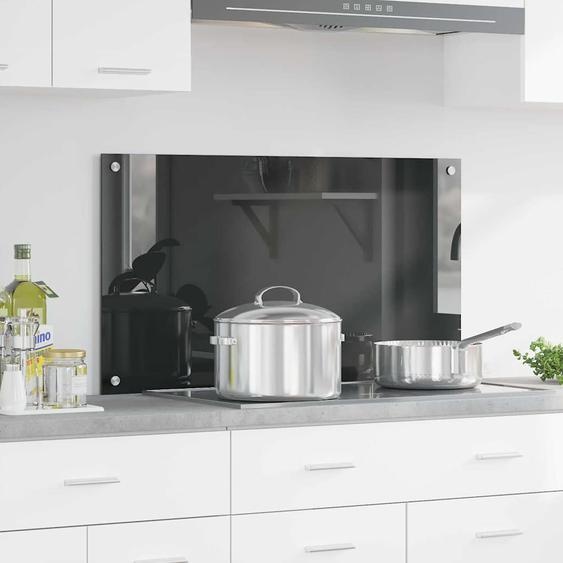 Protection de cuisine Gris foncé 90 x 50 x 0,6 cm verre trempé