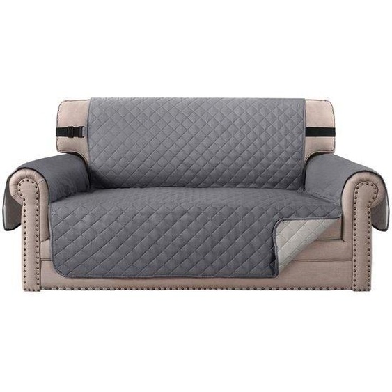 Protection pour panier de chien et canapé pour chat, réversible, maintient sa forme, protection pour canapés et sièges destinée aux chiens et aux chats, gris/beige