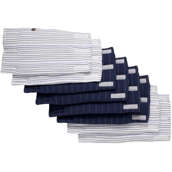 Protections De Barreaux De Lit En Coton Bleu/blanc