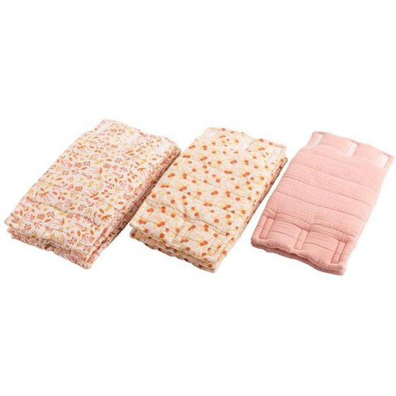 Protections De Barreaux De Lit En Coton Rose Foncé