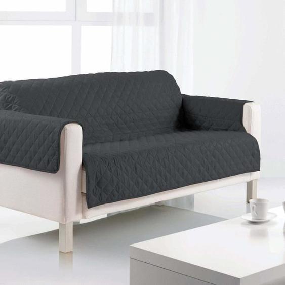Protège canapé - ATELIER DU COTON - 3 places - 255x175 cm - Noir - Synthétique