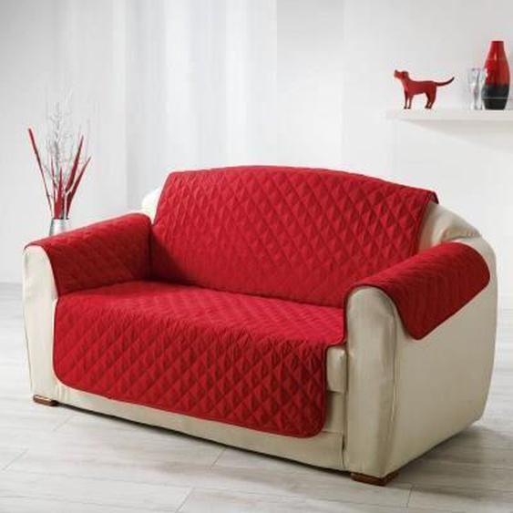 Protège canapé matelassé Club - DOUCEUR dINTERIEUR - Rouge - 279x179 cm