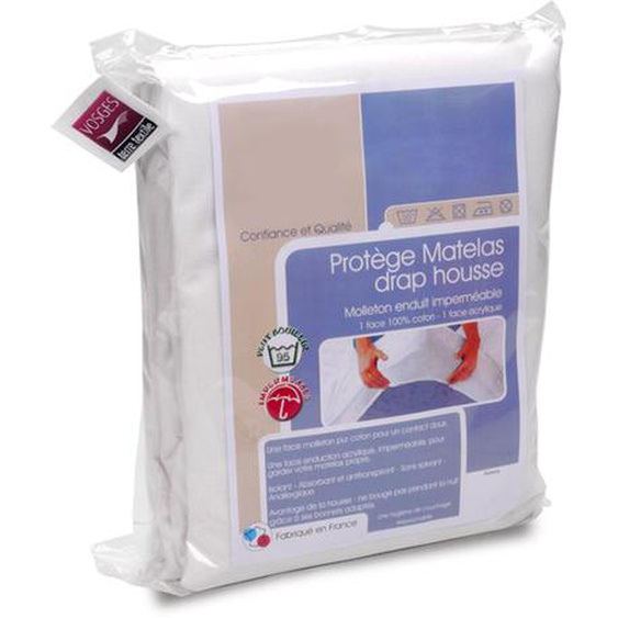 Protège matelas imperméable 70x190 cm ANTONY Molleton enduction acrylique