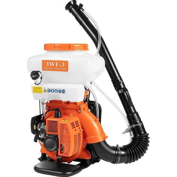 Pulvérisateur à dos, à essence Moteur 2 temps 41,5 cc, 3,7 gallons, 7500 tr/min, orange/noir