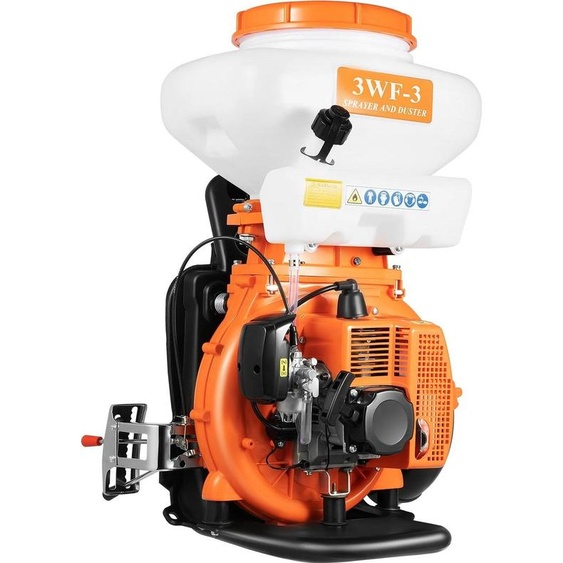 Pulvérisateur à dos à essence/nébuliseur pour lagriculture - 3WF-3 - 2,13 kW - Jusquà 20 l - Démarrage par lanceur - Plastique et aluminium - Orange
