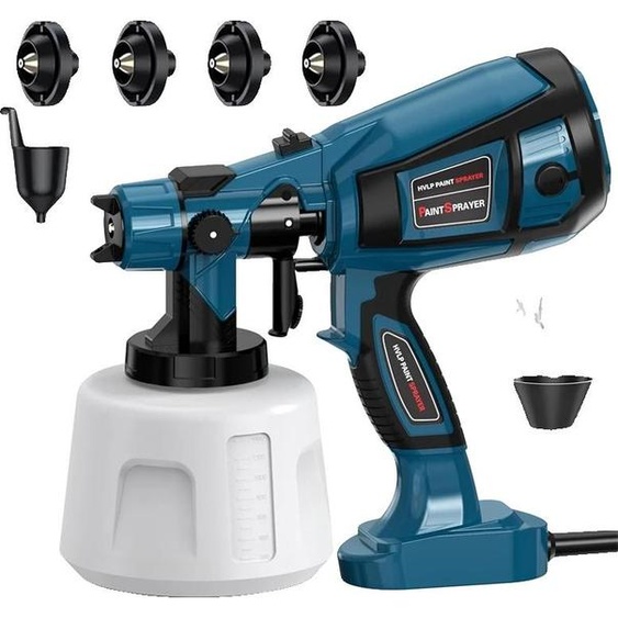 Pulvérisateur de peinture, capacité 1400ML, technologie HVLP, bleu, prise EU