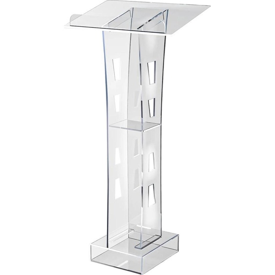 Pupitre - Pupitre debout en acrylique - Eclairage LED - 60×40×110 cm - Autonome - Pour bureau, église, école - Montage nécessaire