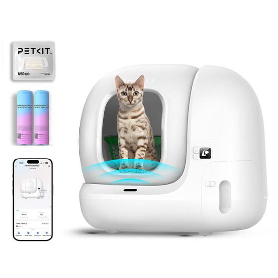 Petkit - Pura Max 2 Litière Autonettoyante Intelligente 76L pour Plusieurs Chats ,Contrôle app, Sécurité Anti-Fuites/Anti-Pincement, Élimination des