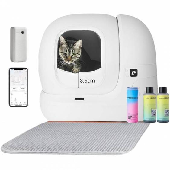 Puramax Robot litière automatique pour chat + Entrée Surelevée Petkit