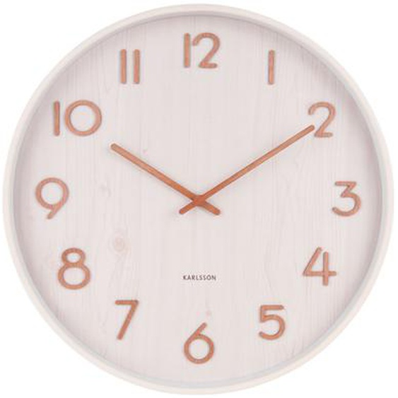 Pure - Horloge murale ronde en bois ø60cm - Couleur - Blanc