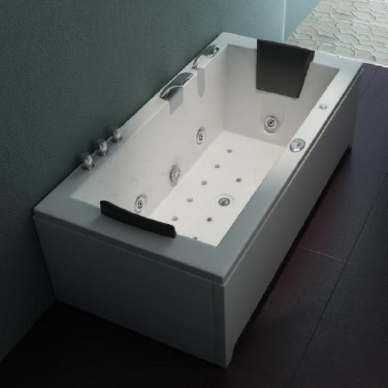PureHaven Spa 182x90cm Chauffage Programme de nettoyage & Luminothérapie Cascade Système sonore compatible Bluetooth