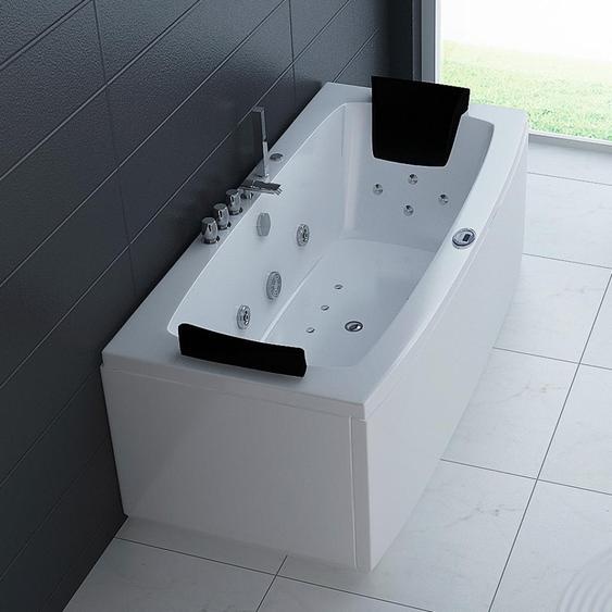 PureHaven Whirlpool 160x80 cm Chauffage Programme de nettoyage & Luminothérapie Design élégant Système sonore compatible Bluetooth