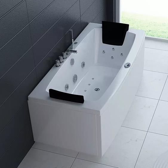 PureHaven Whirlpool 170x80 cm Chauffage Programme de nettoyage & Luminothérapie Système sonore compatible Bluetooth
