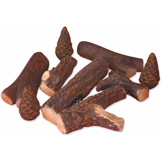 Purline - Bûches décoratives en fibre céramique pour cheminées à léthanol. 9 pièces