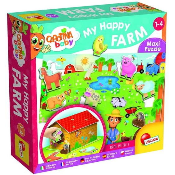 Puzzle 3d Et Animaux De La Ferme - Carotina Baby Maxi Ferme Multicolore