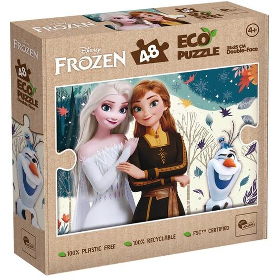 Puzzle 48 Pieces Mini Double Face Frozen, Dès 3 Ans Multicolore