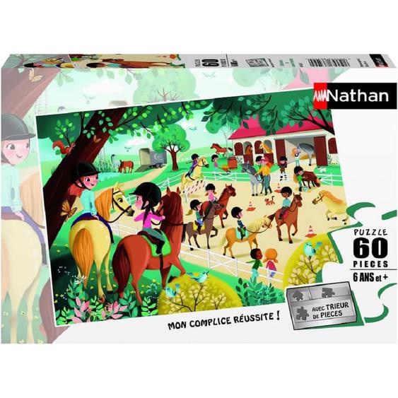 Puzzle Bienvenue Au Centre Équestre 60 Pcs Beige