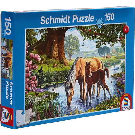 Puzzle Chevaux Dans Le Ruisseau 150 Pcs Bleu