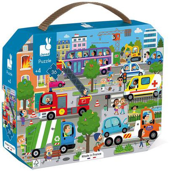 Puzzle City 36 Pcs Bleu