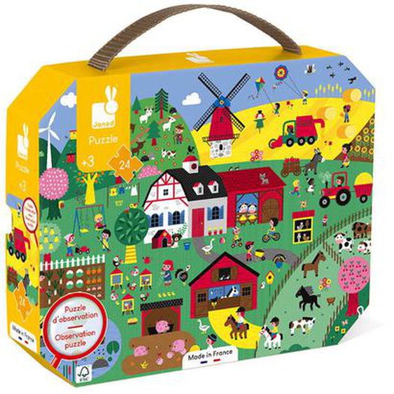 Puzzle Dobservation La Ferme 24 Pcs Jaune