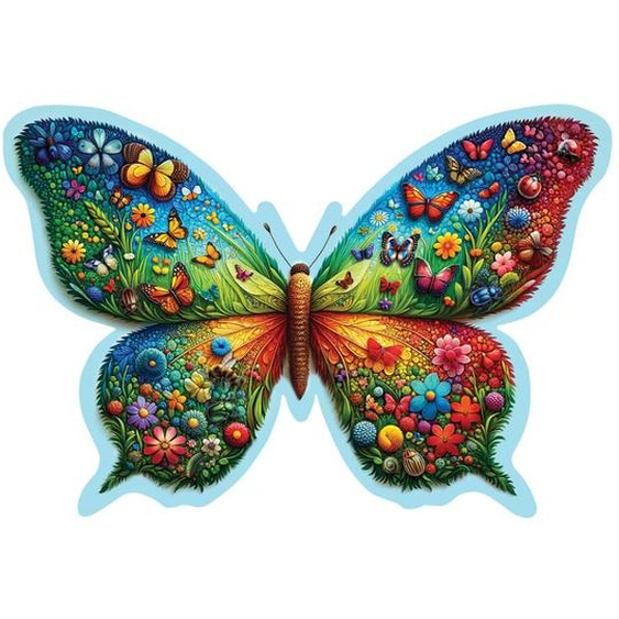 Puzzle En Bois Papillon Coloré 150 Pièces – Activité Créative Et Relaxante Multicolor