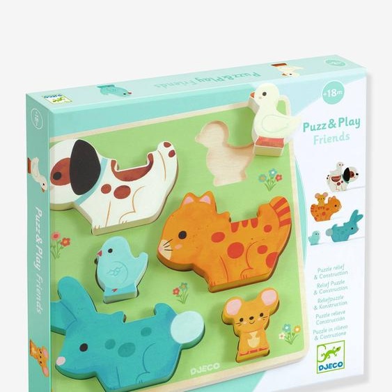 Puzzle encastrement Puzz and Play Friends vert