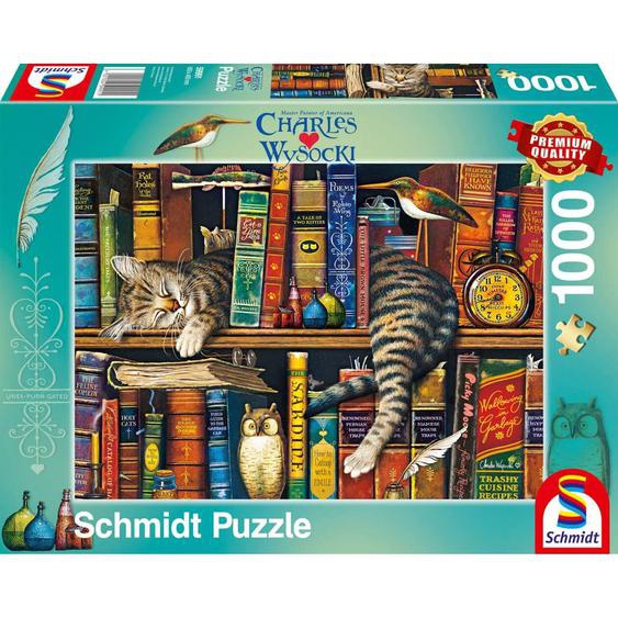 Puzzle Frédéric Le Chat Lettré 1000 Pcs Vert