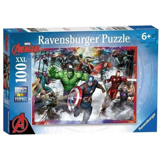 Puzzle Grands Héros Marvel Avengers 100 Pcs Xxl Bleu