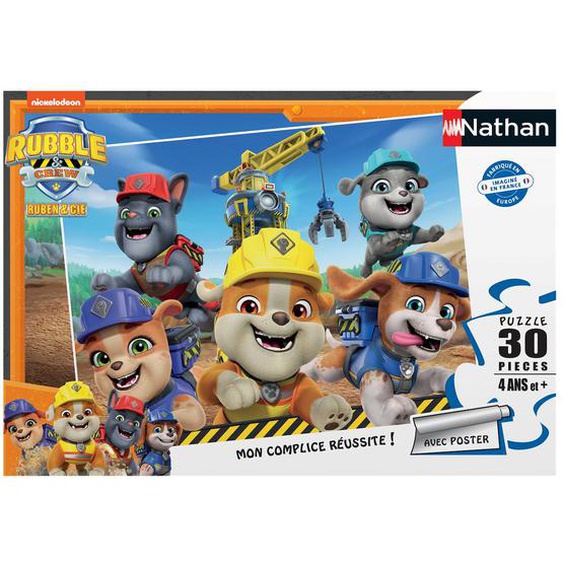 Puzzle Héros Du Chantier Ruben Et Cie 30 Pcs Blanc