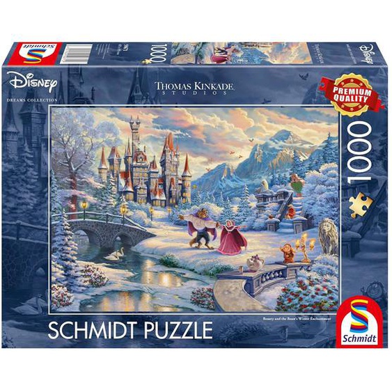 Puzzle La Belle Et La Bête En Hiver 1000 Pcs Bleu