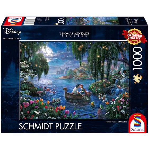 Puzzle La Petite Sirène Et Le Prince Eric 1000 Pcs Bleu