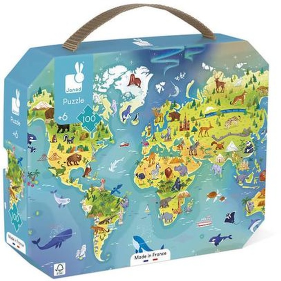 Puzzle Le Monde 100 Pièces Multicolore