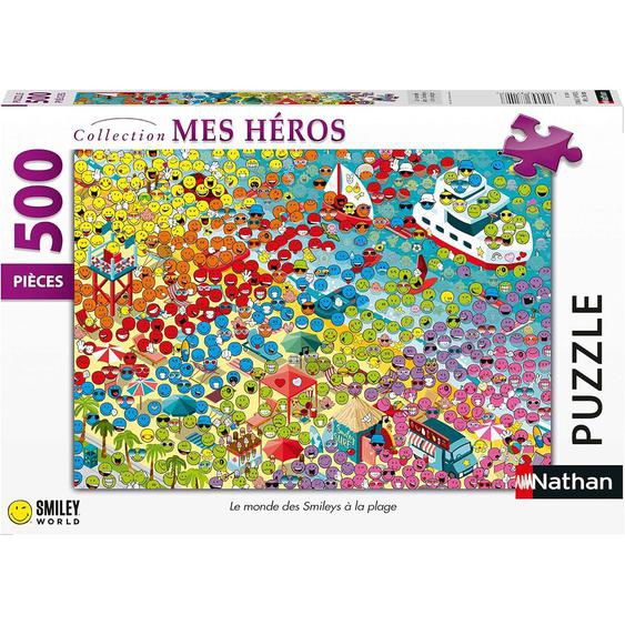 Puzzle Le Monde Des Smileys 500 Pcs Beige