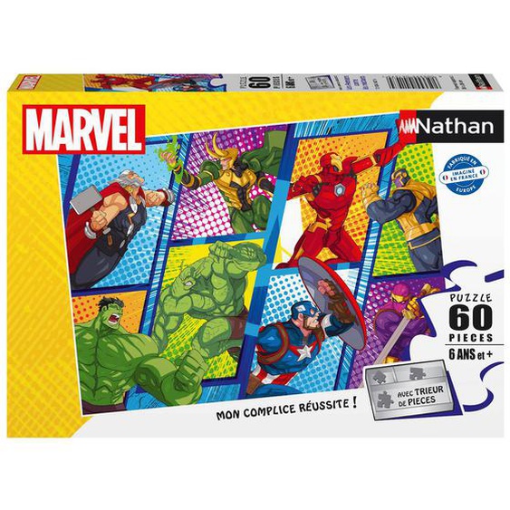 Puzzle Les Avengers Contre Les Méchants 60 Pcs Blanc