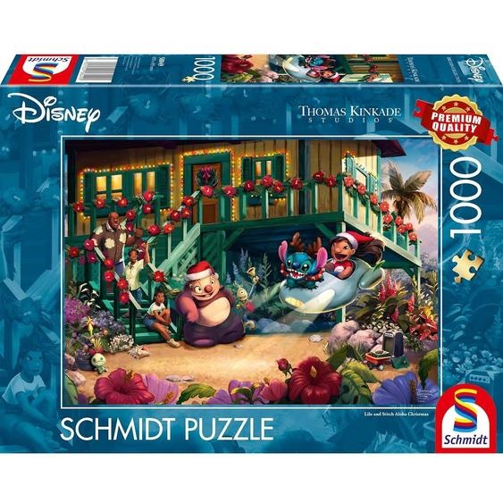 Puzzle Lilo Et Stitch Aloha Christmas 1000 Pcs Bleu