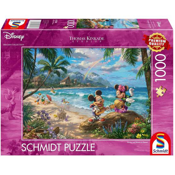 Puzzle Mickey Et Minnie À Hawaï 1000 Pcs Rose