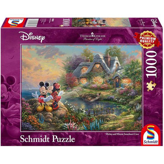 Puzzle Mickey Et Minnie Amoureux 1000 Pcs Violet