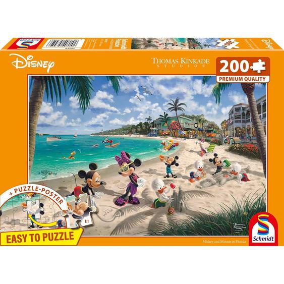 Puzzle Mickey Et Minnie En Floride 200 Pcs Orange