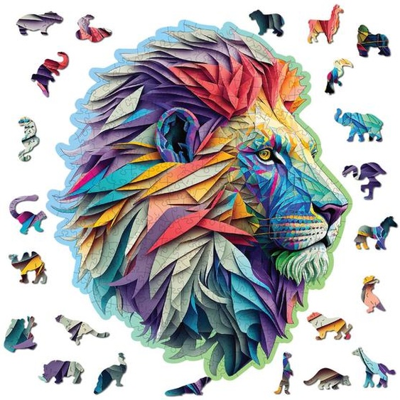 Puzzle - Modern Lion 250 Pièces Multicolor