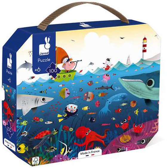 Puzzle Monde Sous-marin 100 Pcs Bleu