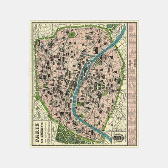 Puzzle - Plan de Paris - 1000 pièces