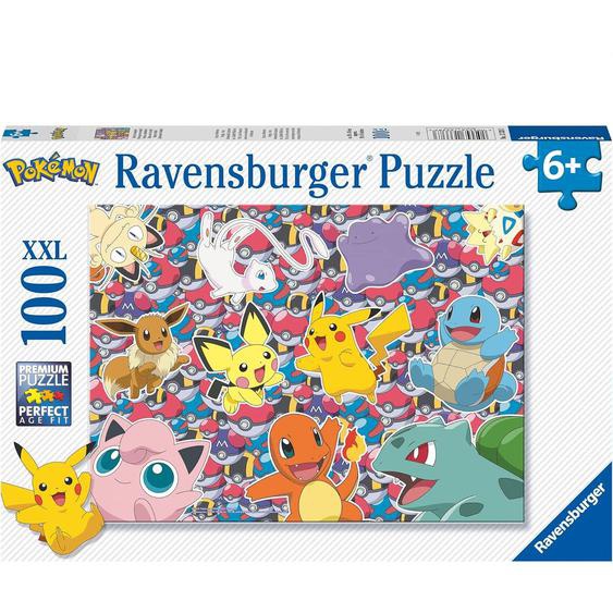 Puzzle Prêt Pour La Bataille Pokémon 100 Pcs Xxl Blanc