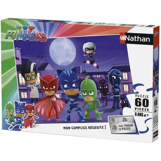 Puzzle Pyjamasques Vs Super Méchants 60 Pcs Bleu