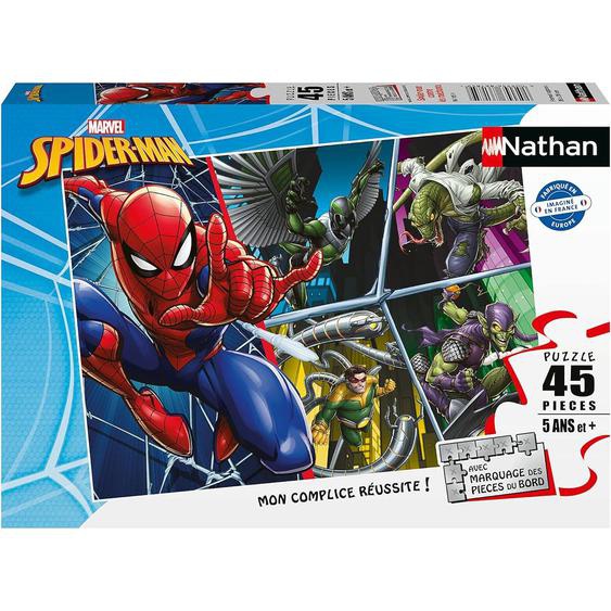 Puzzle Spiderman Contre Les Méchants 45 Pcs Blanc