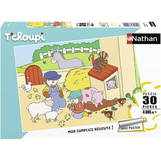 Puzzle Tchoupi À La Ferme 30 Pcs Beige